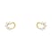 The World 14k REAL Yellow Gold Journey White Color CZ Heart Stud Earrings with Screw Back
