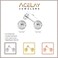 AceLay 18k White Gold Plated 925 Sterling Silver Ball Stud Earrings Hypoallergenic earrings Studs Earring for Women 3mm