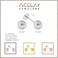 AceLay 18k White Gold Plated 925 Sterling Silver Ball Stud Earrings Hypoallergenic earrings Studs Earring for Women 3mm