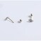 NewZenro 20g Blue Evil Eye CZ Stud Earrings for Women 925 Sterling Silver Screw Back Studs for Birthday Silver