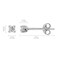 B. BRILLIANT 2mm Stud Earrings Sterling Silver Cubic Zirconia Round Stud Pierced Tiny Cartilage 2mm CZ Earrings for Men Women