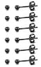 Showself 3mm Black Ball Stud Earrings for Women Small Black Stud Earrings Tiny Metal Stud Earring Set for Women Men 20G Mini Studs Hypoallergenic Pack of 6 Pairs