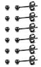 Showself 3mm Black Ball Stud Earrings for Women Small Black Stud Earrings Tiny Metal Stud Earring Set for Women Men 20G Mini Studs Hypoallergenic Pack of 6 Pairs