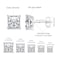 MDFUN 5 Pairs Stud Earrings Pack 18K White Gold Plated Princess Cut Clear Square Cubic Zirconias Stud Earring for Women and Men