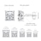 MDFUN 5 Pairs Stud Earrings Pack 18K White Gold Plated Princess Cut Clear Square Cubic Zirconias Stud Earring for Women and Men