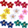 Hicarer 7 Pairs Beach Boho Flower Stud Earrings for Women Flower Shaped Daisy Earrings with Gold BudCute Style