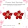 Hicarer 7 Pairs Beach Boho Flower Stud Earrings for Women Flower Shaped Daisy Earrings with Gold BudCute Style