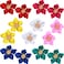 Hicarer 7 Pairs Beach Boho Flower Stud Earrings for Women Flower Shaped Daisy Earrings with Gold BudCute Style