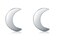 BORUO 925 Sterling Silver Stud Earrings BoRuo Crescent Moon High Polish Tarnish Resistant Earrings
