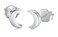 BORUO 925 Sterling Silver Stud Earrings BoRuo Crescent Moon High Polish Tarnish Resistant Earrings