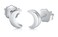 BORUO 925 Sterling Silver Stud Earrings BoRuo Crescent Moon High Polish Tarnish Resistant Earrings