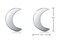 BORUO 925 Sterling Silver Stud Earrings BoRuo Crescent Moon High Polish Tarnish Resistant Earrings