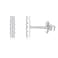 BORUO 925 Sterling Silver Stud Earrings Mini Bar Line Stick Cubic Zirconia Earrings High Polish Tarnish Resistant