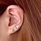 RoseJeopal 925 Sterling Silver Stud Earrings for Women MenHypoallergenic Earrings Stud2 Pairs of White Gold Plated Sterling Silver Stud Earrings Set for Women