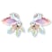 Spiritlele AB Rhinestone Drop Earring Sparkly Iridescent Wedding Earrings for Women Prom Party Faux Crystal Stud Earrings