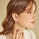 AllenCOCO Rose Gold Plated Blue Cherry Blossom Stud Earrings Blue Flower Ear Studs for Women Jewelry Gift Rose Gold Pink