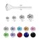 AOEDEJ AoedeJ 40 Pcs Colorful Earrings Cubic Zirconia Earrings Studs Hypoallergenic With Plastic Post For Women Multipack White 3mm