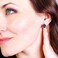 BaubleStar Druzy Stud Earrings Delicate Square Resin Mineral Rock Stone Ear Studs Jewelry for Women