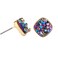 BaubleStar Druzy Stud Earrings Delicate Square Resin Mineral Rock Stone Ear Studs Jewelry for Women