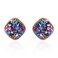 BaubleStar Druzy Stud Earrings Delicate Square Resin Mineral Rock Stone Ear Studs Jewelry for Women