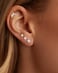 Bheop 925 Sterling Silver Stud Earrings for Women Trendy Hypoallergenic Post Leaf Cartilage Tragus Earring Set for Multiple Piercing Dainty Cute Small Cubic Zirconia Clover Flower Earrings Stack Jewel