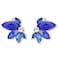 Spiritlele Blue Rhinestone Earring Sparkly Faux Crystal Stud Earrings for Women Wedding Prom Party