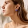 Spiritlele Blue Rhinestone Earring Sparkly Faux Crystal Stud Earrings for Women Wedding Prom Party