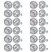 Bonuci 12 Pairs 15 mm Dance Competition Earrings Rhinestone Studs Round Earring Bulk Silver Jewelry Women Performance WeddingEar Stud