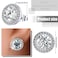 Bonuci 12 Pairs 15 mm Dance Competition Earrings Rhinestone Studs Round Earring Bulk Silver Jewelry Women Performance WeddingEar Stud