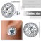 Bonuci 12 Pairs 15 mm Dance Competition Earrings Rhinestone Studs Round Earring Bulk Silver Jewelry Women Performance WeddingEar Stud