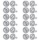 Bonuci 12 Pairs 15 mm Dance Competition Earrings Rhinestone Studs Round Earring Bulk Silver Jewelry Women Performance WeddingEar Stud