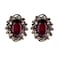 BriLove Victorian Style Stud Earrings for Women Crystal Floral Scroll Cameo Inspired Oval Jewelry Amethyst Color