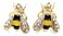 Bastex Bumble Bee Stud Post Earrings New Pair
