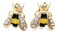 Bastex Bumble Bee Stud Post Earrings New Pair