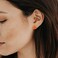 CERSLIMO 18K White Gold Plated Fire Opal Stud Earrings Birthstone Earrings For Women 8mm Orange