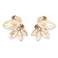 Spiritlele Champagne Rhinestone Earring Sparkly Faux Crystal Stud Earrings for Women Wedding Prom Party