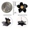 GPASTG Chic Cute Boho Matte Flower Statement Stud Earrings with Gold Flower Bud for Women Sister Mom Lover and Friends Black
