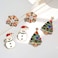 ARATLENCH Christmas Stud Earrings for Women Bulk Xmas Bow Snowflake Wreath Snowman Christmas Tree Candy Cane Studs Hypoallergenic Earrings Festival Holiday Party Present