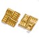 Dtexhif Chunky Gold Square Earrings for Women Gold Plated Textured Dome Earring Jewelry Gold
