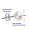 JORA Classic Daily Sterling Silver 8mm White Freshwater Cultured Pearl Stud Earrings