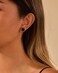 UOOANUO Clover Earrings for Women Stainless Steel Hypoallergenic Clover Stud Earrings Lovely Gift BlackWhite
