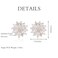 Mycitta Crystal Flower Burst Stud Earirings Elegant Hypoallergenic Large Big Sterling Silver Sparkly CZ Cubic Zirconia Rhinestone Daisy Sunflower Floral Cluster Flower Stud Earrings Bridal Wedding Par