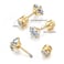 Renkovte Dainty Flat Screw Back CZ Stud EarringsSecure Screw on Flatback Cubic Zirconia Earrings for Cartilage Helix Piercing for Women Hypoallergenic 6mm CZ Gold