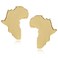 DAMLENG Chic Stainless Steel African Map Studs Earrings Hypoallergenic Gold Silver Traditional Ethnic Post Stud for Women Girls Statement Jewelry Gifts Gold