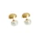 Izpack Double Sided Front Back Stud Earrings Halfball Matte Faux Pearl Cartilage Ear Jacket Studs 2 In 1 Earring Fashion Jewelry Gifts Party Gold