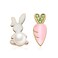 FAMARINE Easter Earrings White Rabbit Bunny Carrot Stud Earrings Crystal Pearl Cute Funny Earring
