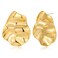 ENSKEFEN Irregular Gold Stud Earrings for Women Hammered Wavy Gold Earrings Boho Geometric Statement Earring Vintage Pleated Earring