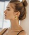 ENSKEFEN Irregular Gold Stud Earrings for Women Hammered Wavy Gold Earrings Boho Geometric Statement Earring Vintage Pleated Earring