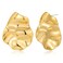 ENSKEFEN Irregular Gold Stud Earrings for Women Hammered Wavy Gold Earrings Boho Geometric Statement Earring Vintage Pleated Earring