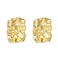 ENVYOU Geometric Rectangle Gold Plated Stud Earrings Irregular Hammered Chunky Statement Square Earrings for Women Trendy Gold Rectangle